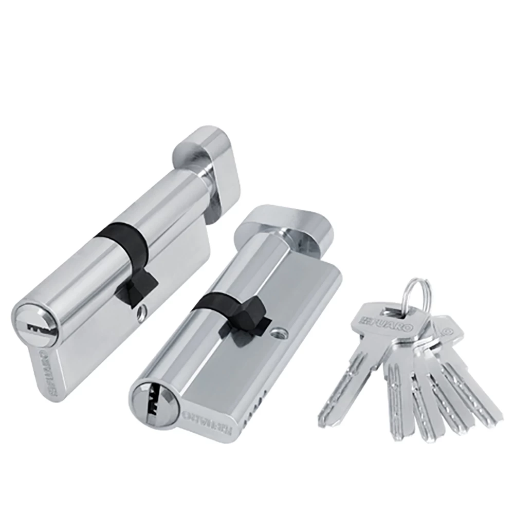 Фото Цилиндровый механизм (200 ZM/120) 2000ZMKnob120(55+10+55) CP хром 5Key с вертушкой