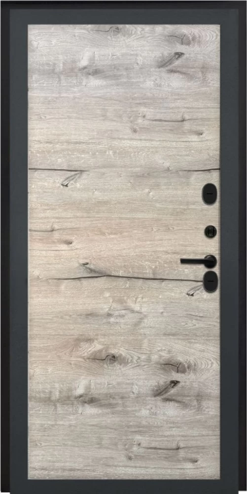 Входная дверь ДвериПРО L-Термо серебро Без фрезеровки Дуб пацифик горизонт DPRO195676 внутренняя сторона