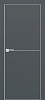 Межкомнатная дверь PX-19 AL кромка с 4-х ст. Графит матовый